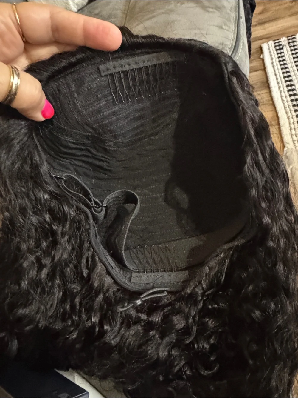 NWT 20” Deep Wave Curly Human Hair Wig Full Machine Made